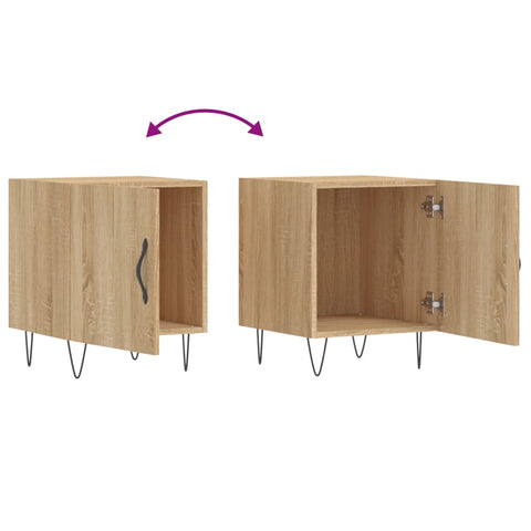 vidaXL Bedside Cabinet Sonoma Oak 40x40x50 cm Engineered Wood