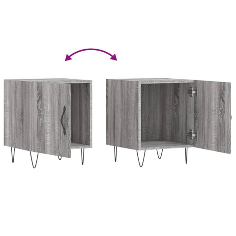 vidaXL Bedside Cabinet Grey Sonoma 40x40x50 cm Engineered Wood