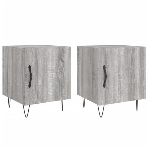 vidaXL Bedside Cabinets 2 pcs Grey Sonoma 40x40x50 cm Engineered Wood