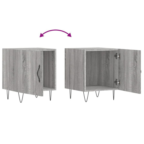 vidaXL Bedside Cabinets 2 pcs Grey Sonoma 40x40x50 cm Engineered Wood