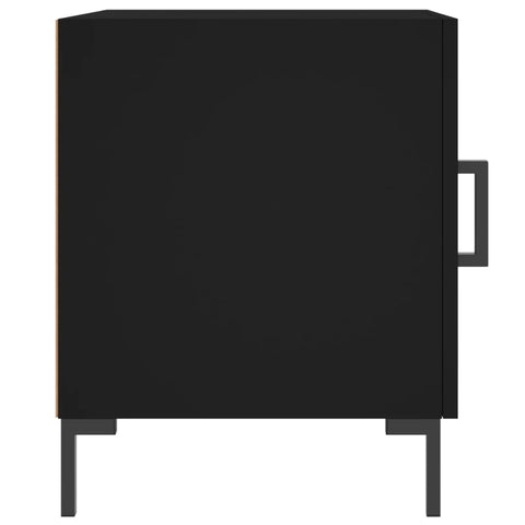 vidaXL Bedside Cabinet Black 40x40x50 cm Engineered Wood