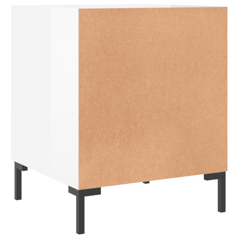 vidaXL Bedside Cabinets 2 pcs High Gloss White 40x40x50 cm Engineered Wood