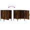 vidaXL Bedside Cabinet Smoked Oak 40x40x50 cm Engineered Wood