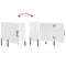 vidaXL Bedside Cabinets 2 pcs High Gloss White 40x40x50 cm Engineered Wood