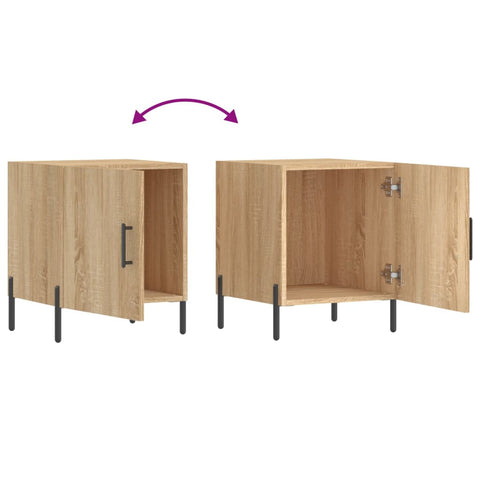 vidaXL Bedside Cabinets 2 pcs Sonoma Oak 40x40x50 cm Engineered Wood