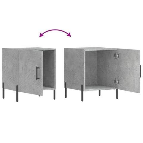 vidaXL Bedside Cabinet Concrete Grey 40x40x50 cm Engineered Wood