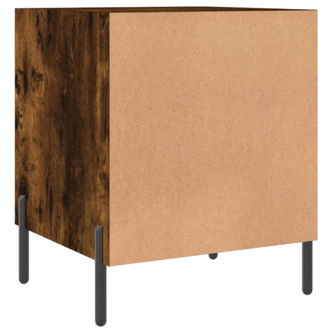 vidaXL Bedside Cabinet Smoked Oak 40x40x50 cm Engineered Wood