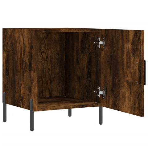 vidaXL Bedside Cabinets 2 pcs Smoked Oak 40x40x50 cm Engineered Wood