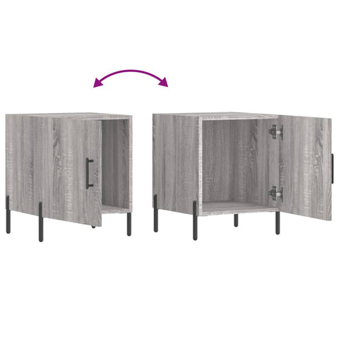 vidaXL Bedside Cabinets 2 pcs Grey Sonoma 40x40x50 cm Engineered Wood