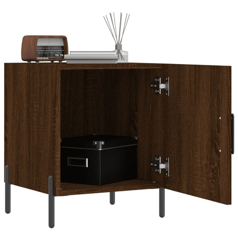 vidaXL Bedside Cabinet Brown Oak 40x40x50 cm Engineered Wood