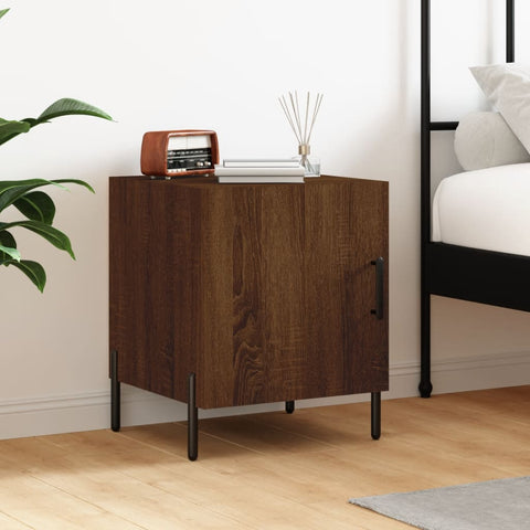 vidaXL Bedside Cabinet Brown Oak 40x40x50 cm Engineered Wood