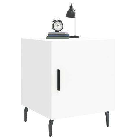 vidaXL Bedside Cabinets 2 pcs White 40x40x50 cm Engineered Wood