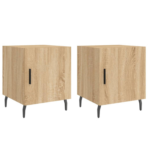 vidaXL Bedside Cabinets 2 pcs Sonoma Oak 40x40x50 cm Engineered Wood