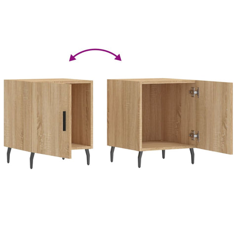 vidaXL Bedside Cabinets 2 pcs Sonoma Oak 40x40x50 cm Engineered Wood