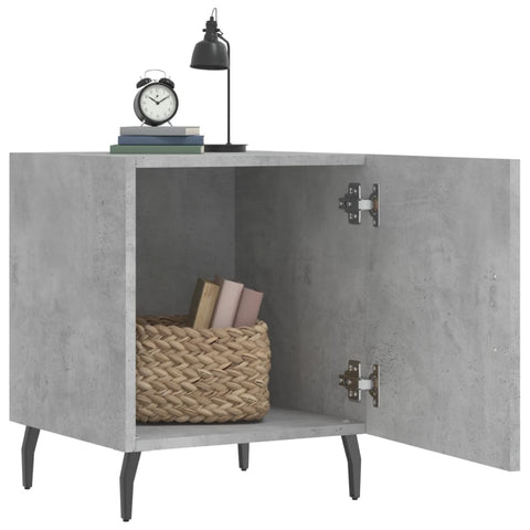 vidaXL Bedside Cabinet Concrete Grey 40x40x50 cm Engineered Wood