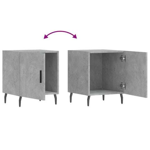 vidaXL Bedside Cabinet Concrete Grey 40x40x50 cm Engineered Wood
