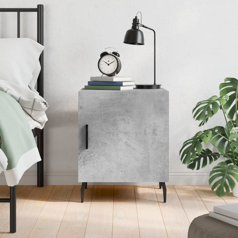 vidaXL Bedside Cabinet Concrete Grey 40x40x50 cm Engineered Wood