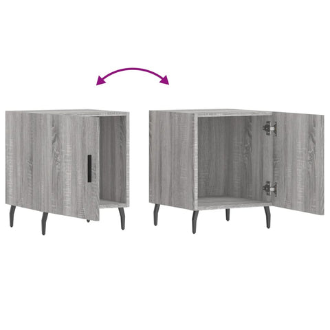 vidaXL Bedside Cabinets 2 pcs Grey Sonoma 40x40x50 cm Engineered Wood