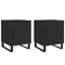 vidaXL Bedside Cabinets 2 pcs Black 40x40x50 cm Engineered Wood