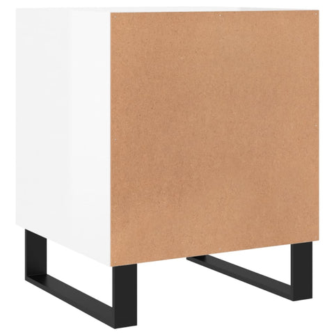 vidaXL Bedside Cabinets 2 pcs High Gloss White 40x40x50 cm Engineered Wood