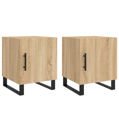 vidaXL Bedside Cabinets 2 pcs Sonoma Oak 40x40x50 cm Engineered Wood
