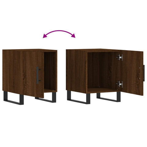 vidaXL Bedside Cabinet Brown Oak 40x40x50 cm Engineered Wood