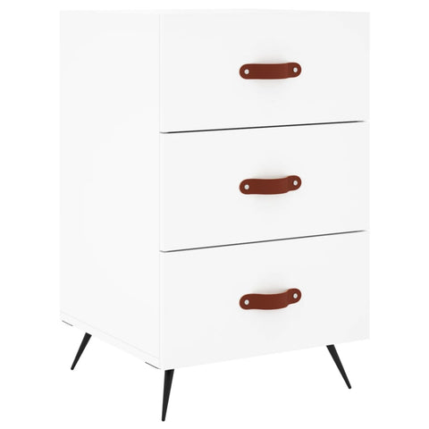 vidaXL Bedside Cabinet White 40x40x66 cm Engineered Wood