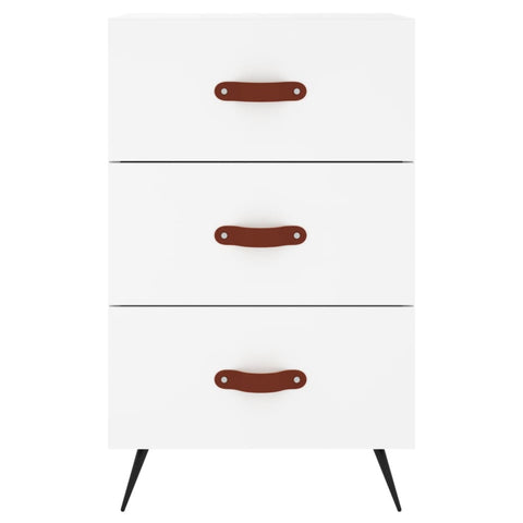 vidaXL Bedside Cabinet White 40x40x66 cm Engineered Wood