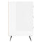 vidaXL Bedside Cabinet High Gloss White 40x40x66 cm Engineered Wood