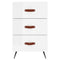 vidaXL Bedside Cabinet High Gloss White 40x40x66 cm Engineered Wood