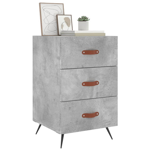 vidaXL Bedside Cabinet Concrete Grey 40x40x66 cm Engineered Wood