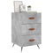 vidaXL Bedside Cabinet Concrete Grey 40x40x66 cm Engineered Wood