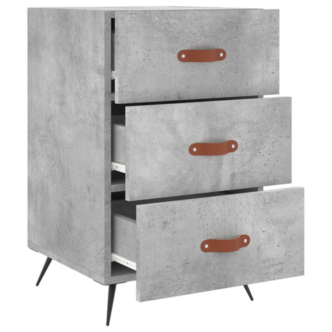 vidaXL Bedside Cabinet Concrete Grey 40x40x66 cm Engineered Wood