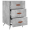 vidaXL Bedside Cabinet Concrete Grey 40x40x66 cm Engineered Wood