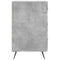 vidaXL Bedside Cabinet Concrete Grey 40x40x66 cm Engineered Wood