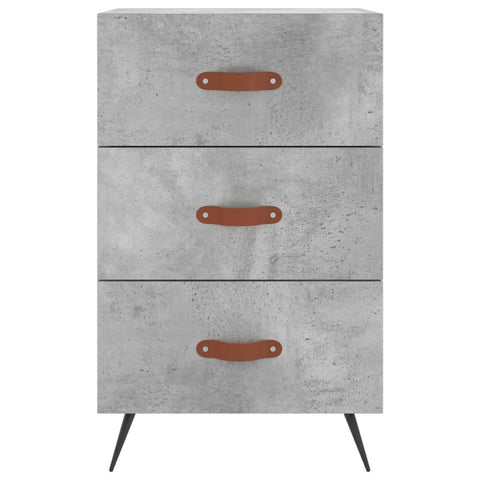 vidaXL Bedside Cabinet Concrete Grey 40x40x66 cm Engineered Wood