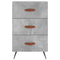 vidaXL Bedside Cabinet Concrete Grey 40x40x66 cm Engineered Wood