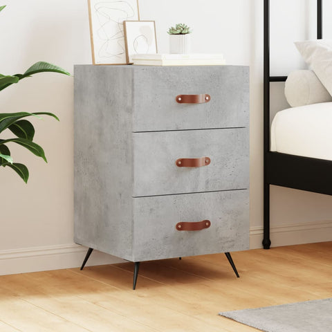 vidaXL Bedside Cabinet Concrete Grey 40x40x66 cm Engineered Wood