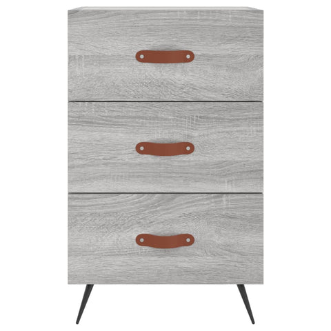 vidaXL Bedside Cabinet Grey Sonoma 40x40x66 cm Engineered Wood
