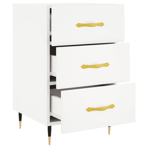 vidaXL Bedside Cabinet White 40x40x66 cm Engineered Wood