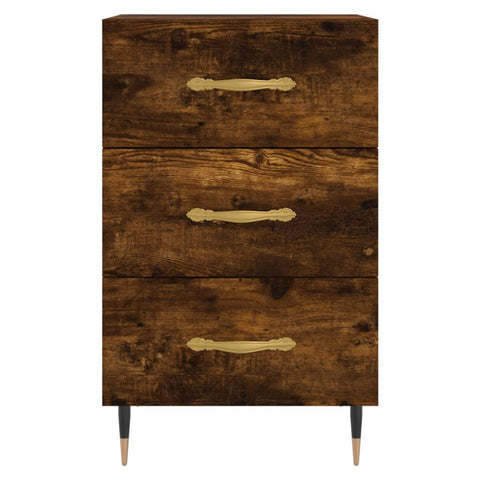 vidaXL Bedside Cabinet Smoked Oak 40x40x66 cm Engineered Wood