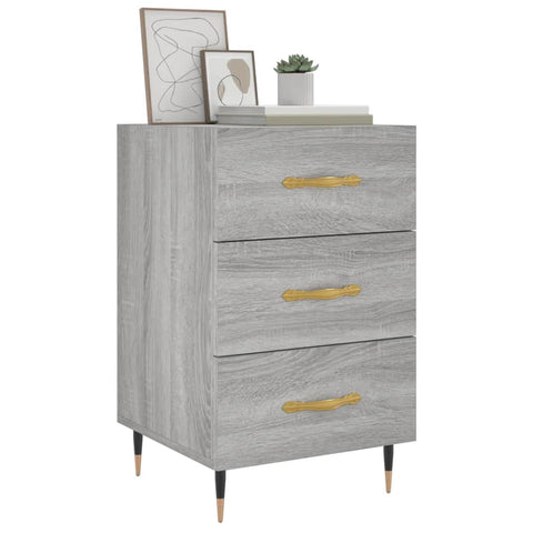 vidaXL Bedside Cabinet Grey Sonoma 40x40x66 cm Engineered Wood