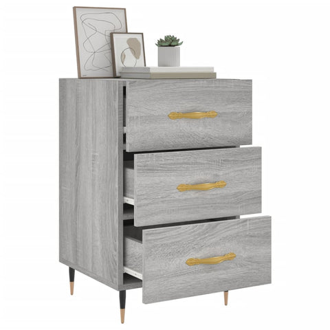 vidaXL Bedside Cabinet Grey Sonoma 40x40x66 cm Engineered Wood