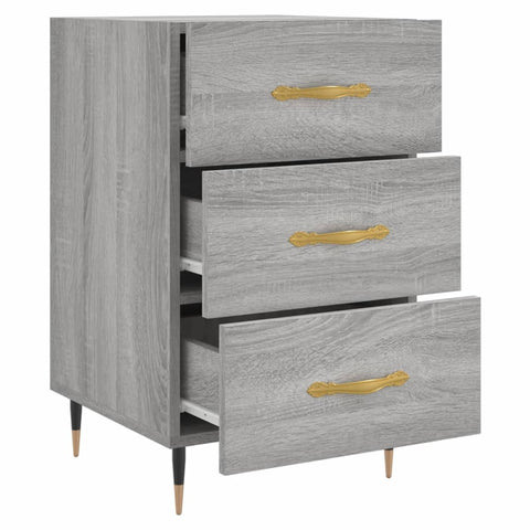 vidaXL Bedside Cabinet Grey Sonoma 40x40x66 cm Engineered Wood