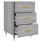 vidaXL Bedside Cabinet Grey Sonoma 40x40x66 cm Engineered Wood