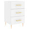 vidaXL Bedside Cabinet White 40x40x66 cm Engineered Wood