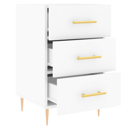 vidaXL Bedside Cabinet White 40x40x66 cm Engineered Wood
