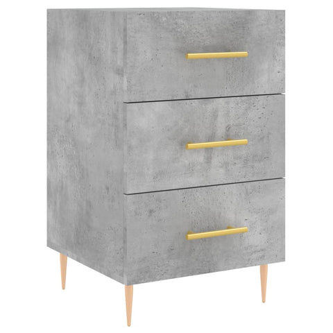 vidaXL Bedside Cabinet Concrete Grey 40x40x66 cm Engineered Wood