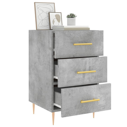 vidaXL Bedside Cabinet Concrete Grey 40x40x66 cm Engineered Wood