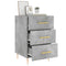 vidaXL Bedside Cabinet Concrete Grey 40x40x66 cm Engineered Wood